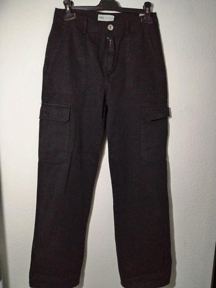 Pantalon Cargo noir zara - photo numéro 1