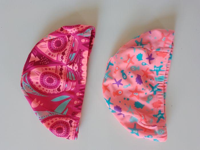 Lot de 2 bonnets de bain fille junior Nabaiji Decathlon - photo numéro 1