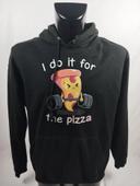 Sweat à capuche homme noir "I Do It For The Pizza" - Just Hoods, taille L