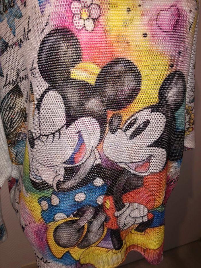 Pull léger mi-saison à manches amples avec imprimés Mickey et Minnie - photo numéro 8