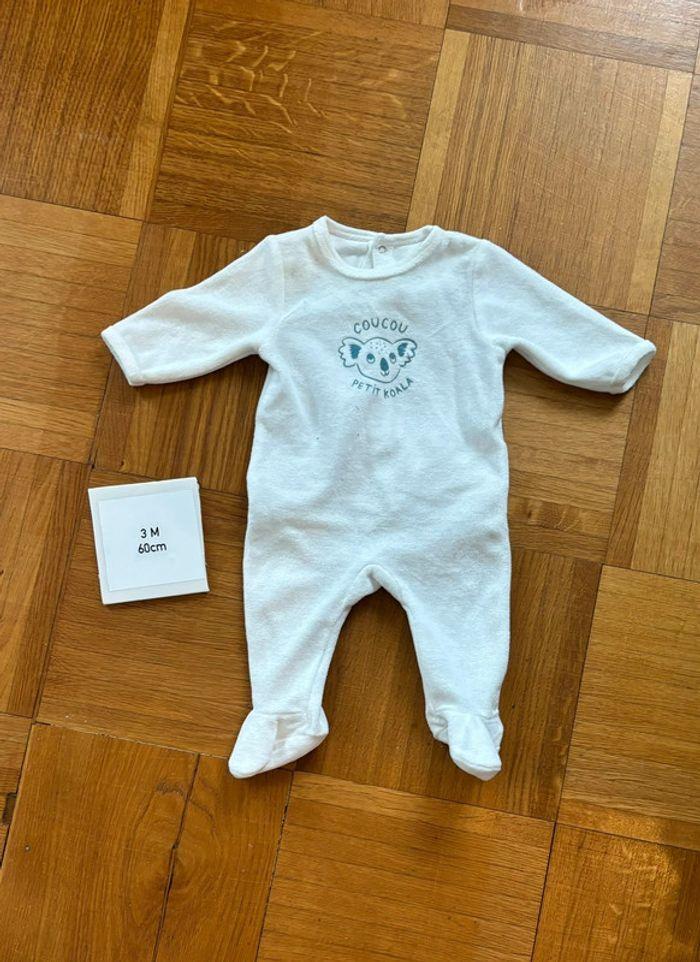 Lot de 10 pyjamas velours bébé 3 mois - photo numéro 5