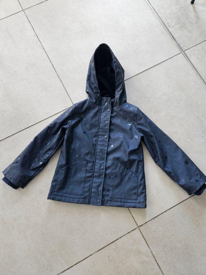 Manteau de pluie à capuche, doublé polaire - photo numéro 1