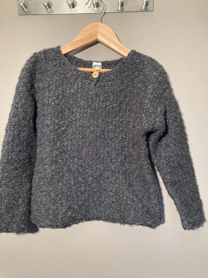 Bonton pull gris foncé 8 ans - photo numéro 3