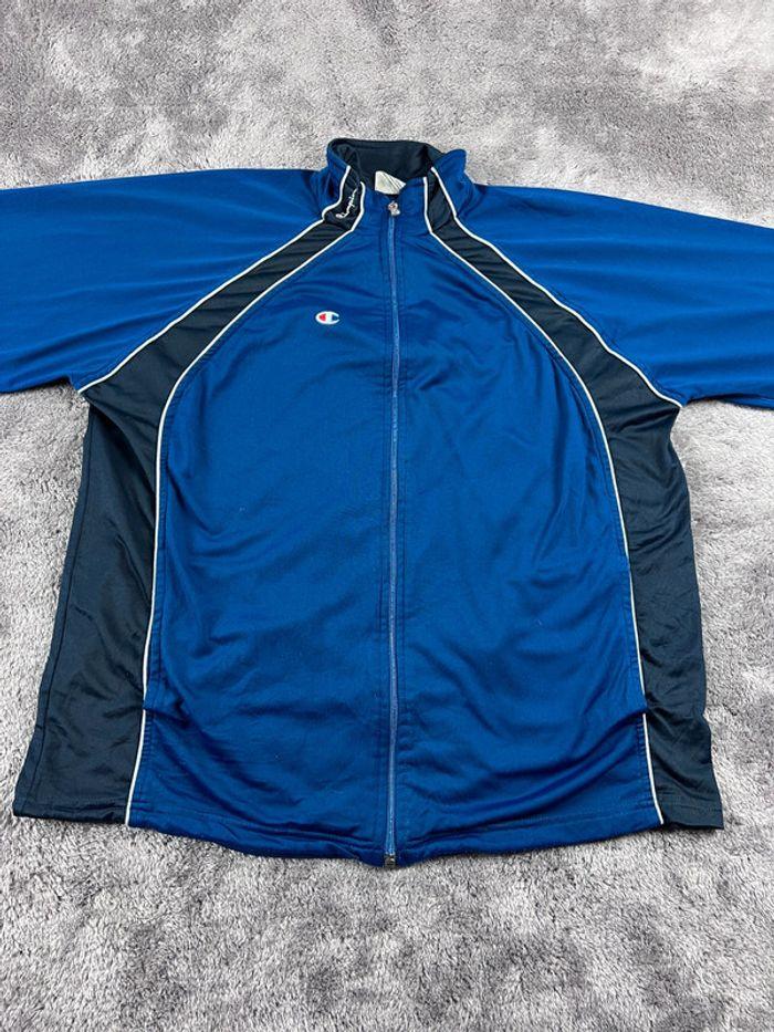 👕 Veste de Sport Champion Vintage 00’s logo brodé Bleu Marine Taille XXL 👕 - photo numéro 7