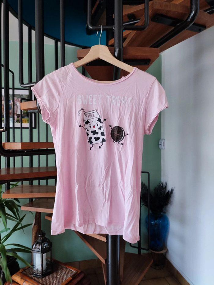 T-shirt rose milk lait vache Oreo cité kawaii 38 - photo numéro 1