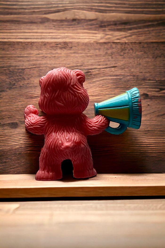 Kenner 80’s - Bisounours CareBears Calinours - figurine rose Grosfarceur arc-en-ciel megaphone - photo numéro 2