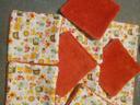 Lingettes lavables bambou orange foncé