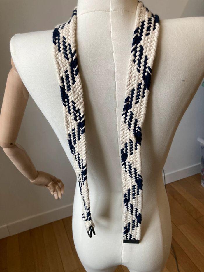 Ceinture homme en cordage blanc et bleu - photo numéro 6