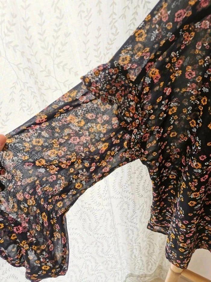 Blouse transparente liberty noire M&S T44 - photo numéro 3