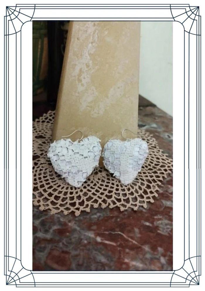 Boucles d'oreilles earrings dentelle lace y2k - photo numéro 2