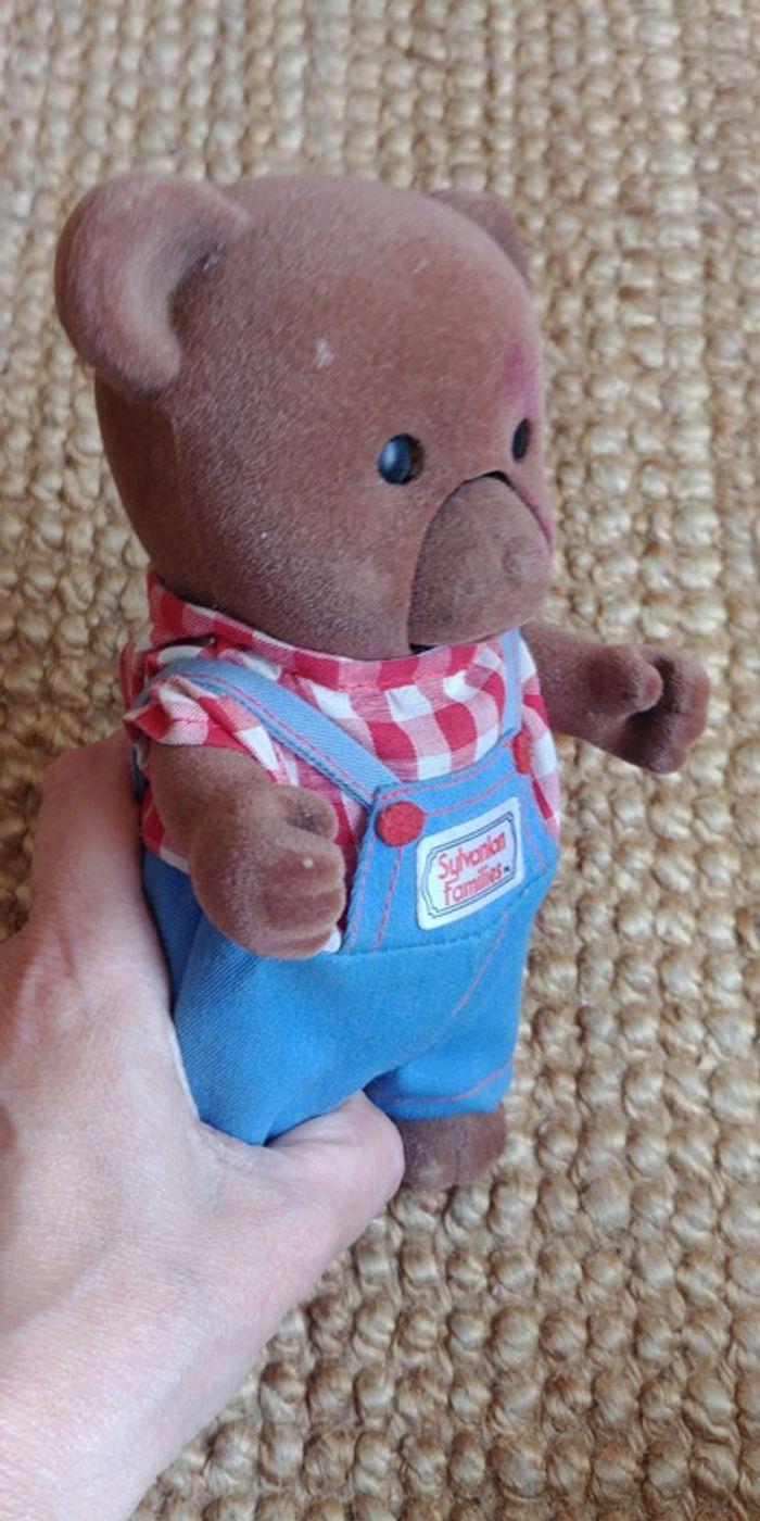 Gros ours Sylvanian Families TOMY vintage "les beaux parleurs" (1985) - photo numéro 3