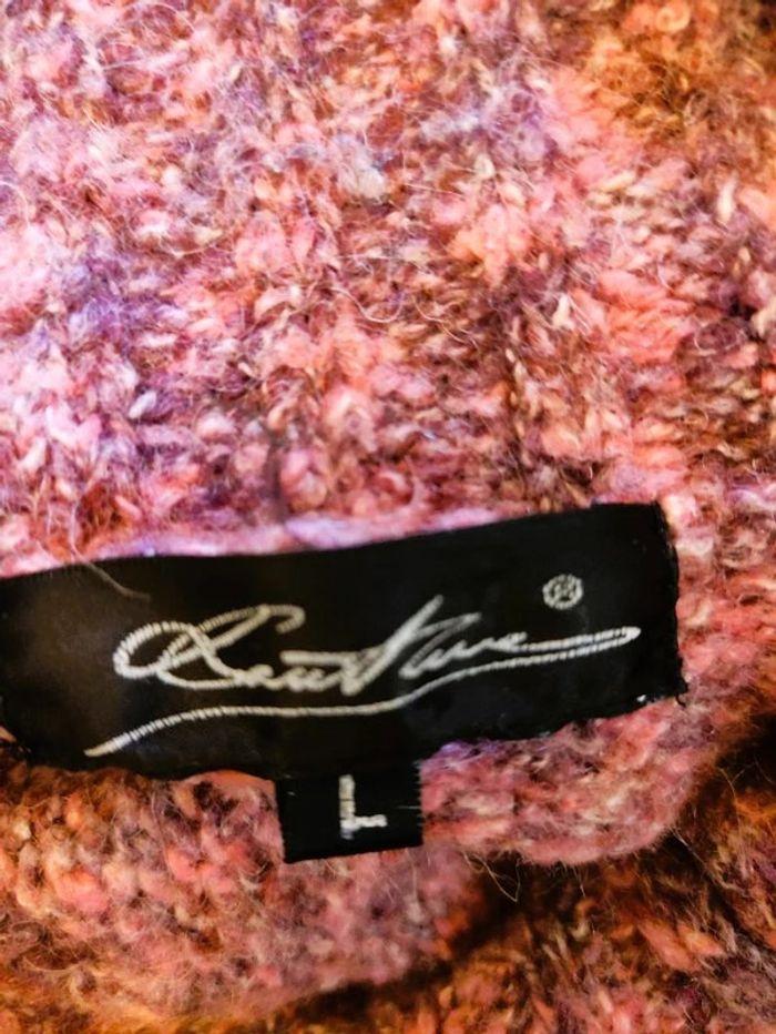 Pull L Couture fantaisies chiné vieux rose Taille L - photo numéro 4