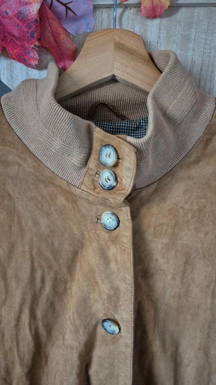 Blouson en daim camel vintage - photo numéro 4