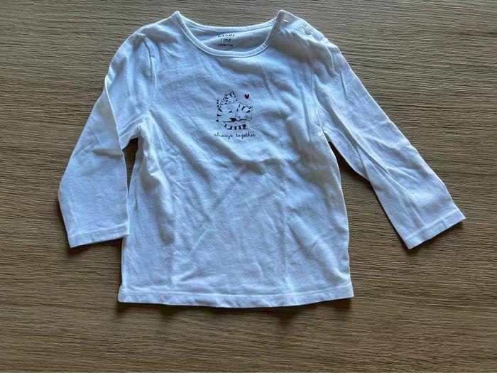 Lot 4 teeshirts manches longues fille 18 mois - photo numéro 6