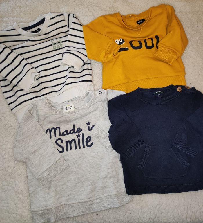 Lot de 4 sweats bébé 3 mois - photo numéro 3