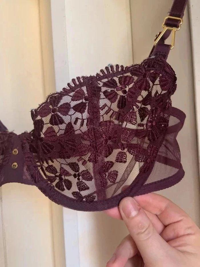 Soutien-gorge bordeaux Datjeeling 90C - photo numéro 2