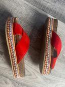 mules rouge fantaisie