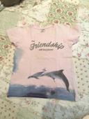 Tee shirt fille 10 ans imprimé dauphin