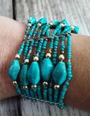 Joli bracelet fantaisie turquoise