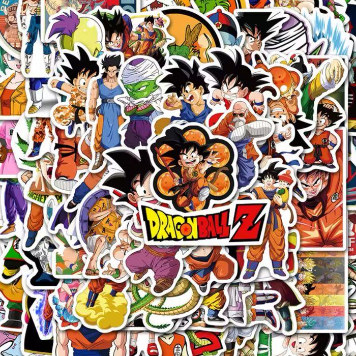 Lot 50 Stickers autocollants Dragon Ball Z