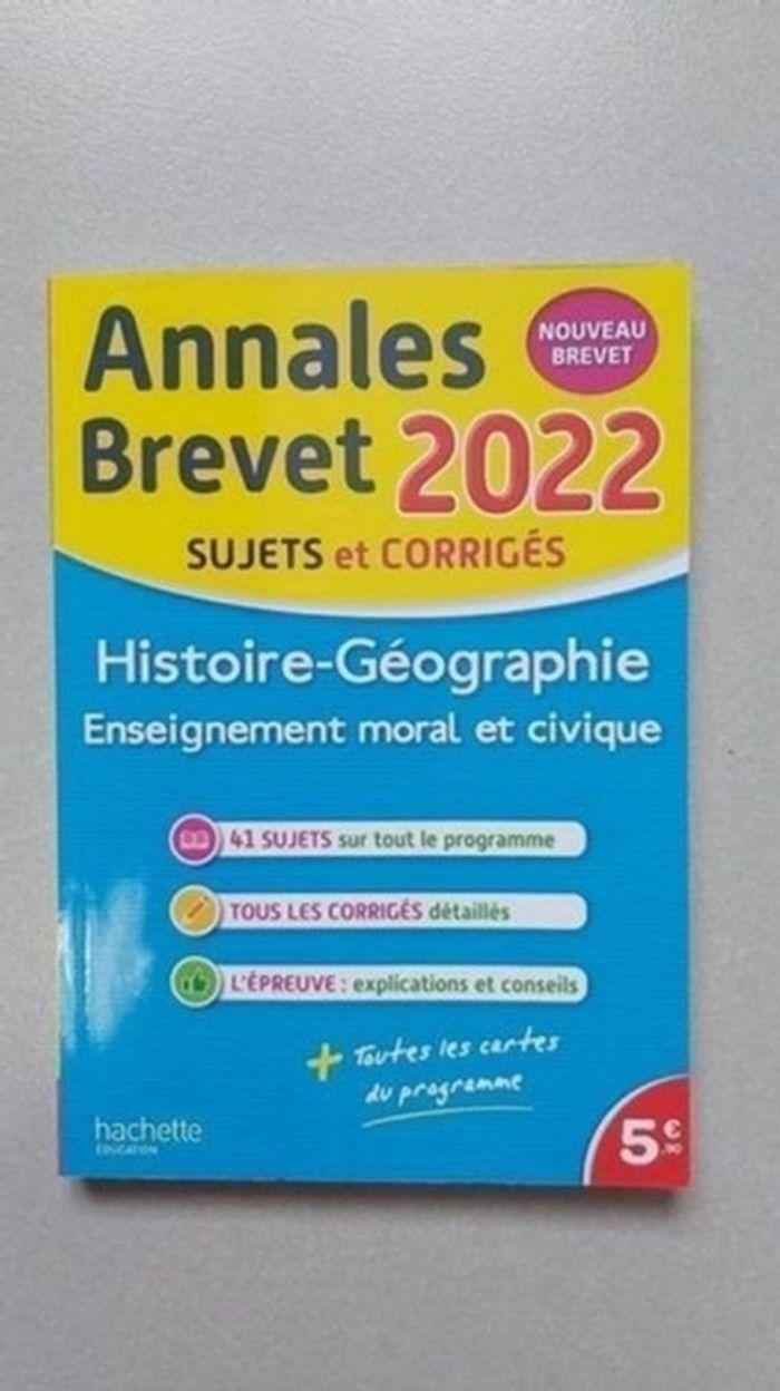 Annales brevet 2022 Histoire Géographie EMC - photo numéro 1