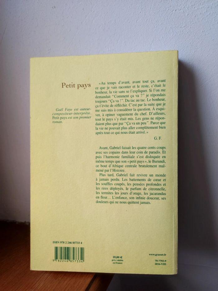 Livre "petit pays" de Gaël Faye - photo numéro 2