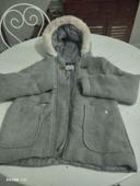 Manteau gris a capuche