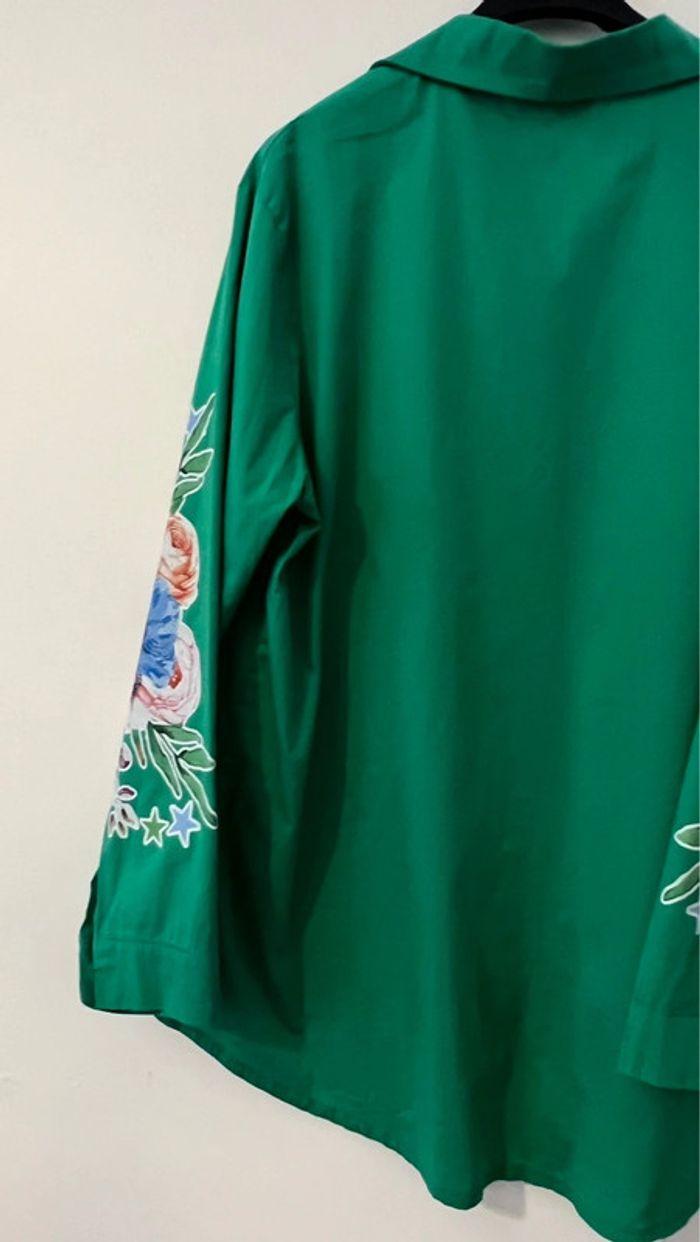 Chemise verte manches imprimées 👗 - photo numéro 7