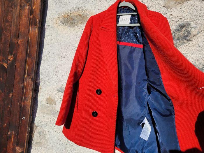 Superbe manteau caban rouge Esprit 40% laine, taille S - photo numéro 7