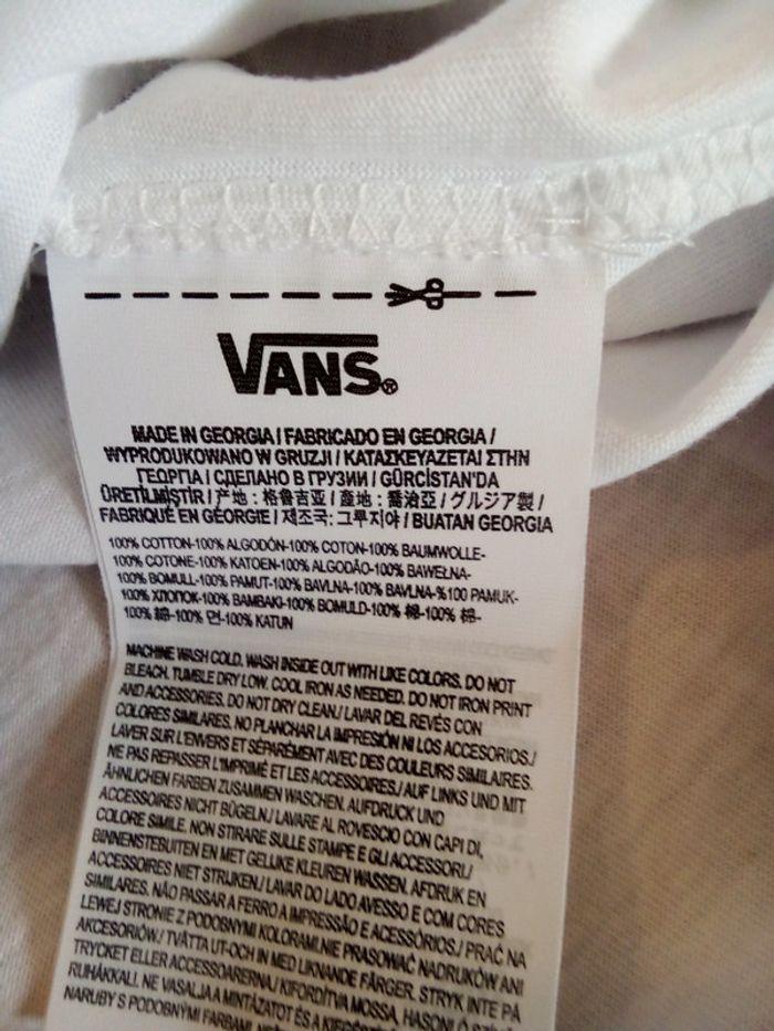 Tee-shirt blanc imprimé Vans taille S neuf avec étiquette - photo numéro 10