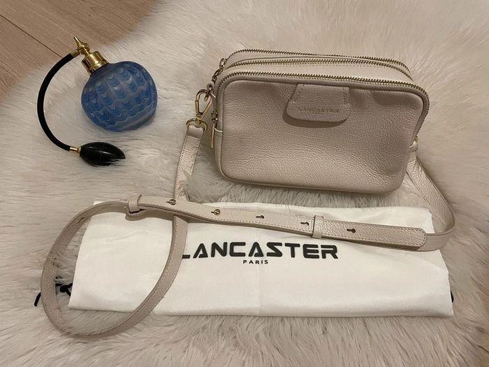 Sac Lancaster trotteur Dune cuir blanc cassé crème bandoulière cross body - photo numéro 18