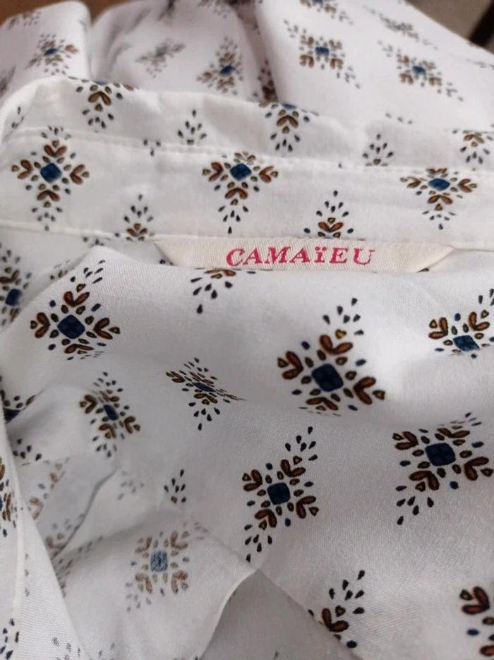 Chemisier Camaïeu Blanc Taille 42 - photo numéro 4