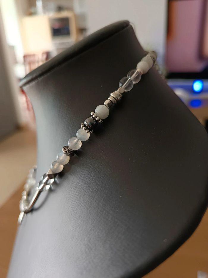 Collier de perles "reflet lunaire" - photo numéro 3