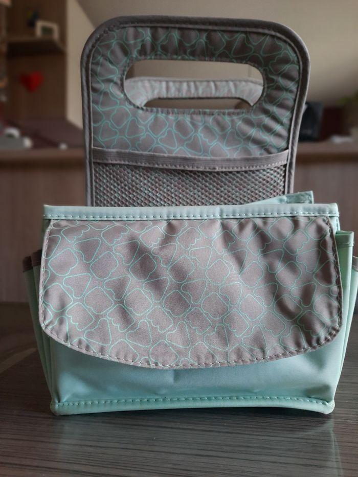 Panier nusery textile poudré vert bleu gris clair  ref 920142 - photo numéro 2