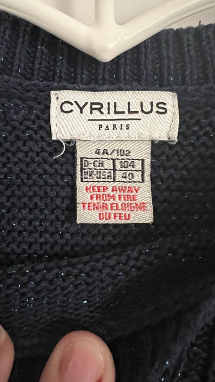 Pull Cyrillus 4 ans bleu marine - photo numéro 2