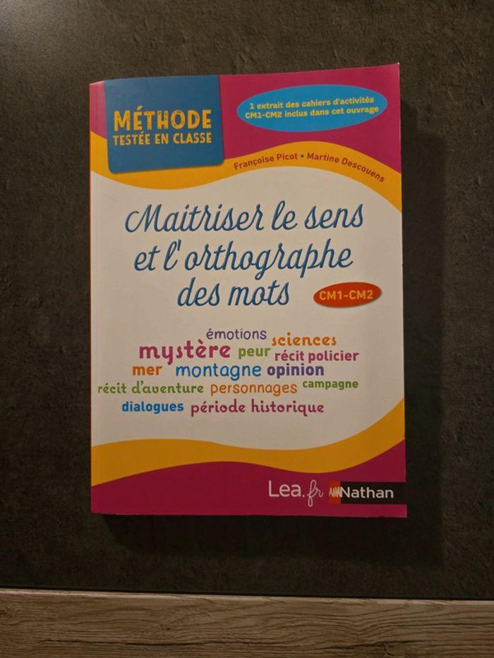 Livre Maîtriser le sens et l'orthographe des mots Léa Nathan CM1-CM2 - photo numéro 1