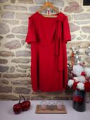 Robe de soirée manches bouffantes rouge Femme taille 54 marque Boohoo 🍬