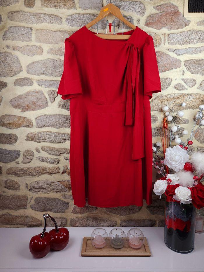 Robe de soirée manches bouffantes rouge Femme taille 54 marque Boohoo 🍬 - photo numéro 1