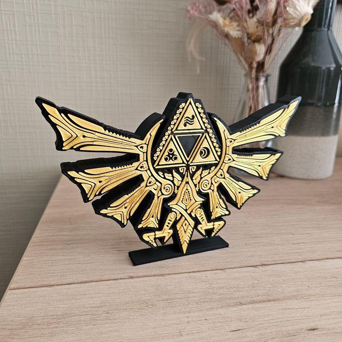 Figurine logo deco Zelda TriForce 19x12cm FanArt - photo numéro 2