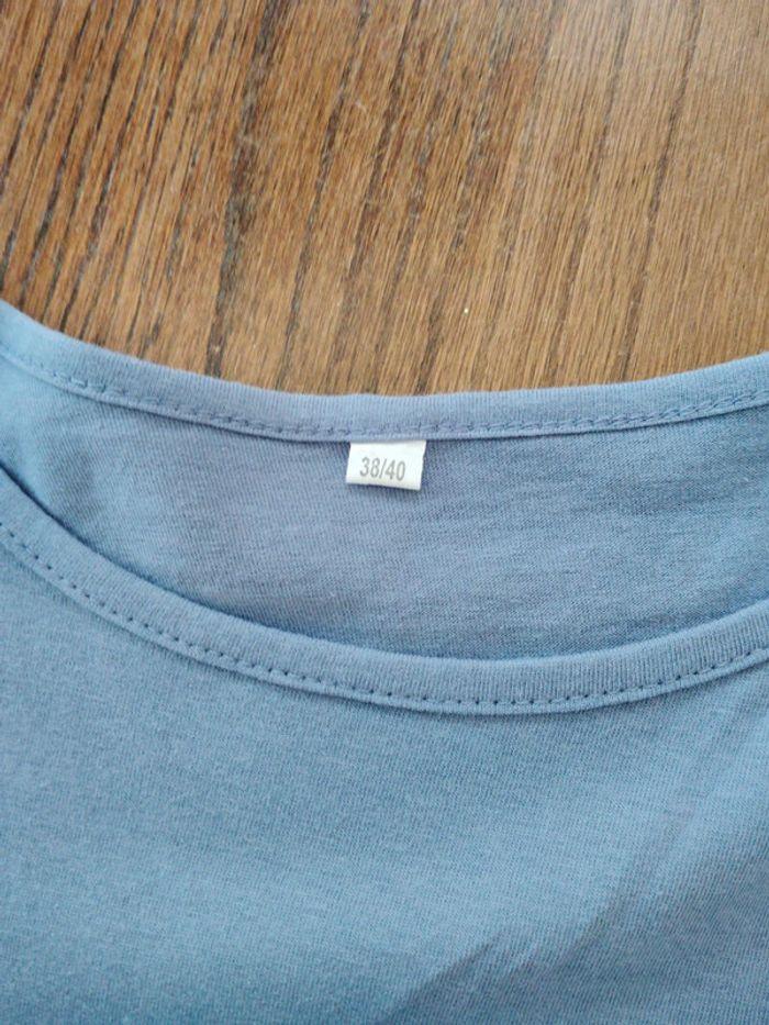 T-shirt femme taille 38/40 bleu - photo numéro 3