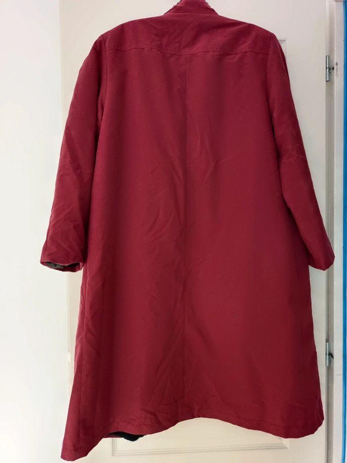 Manteau arielle vintage bordeaux fourrure L - photo numéro 5