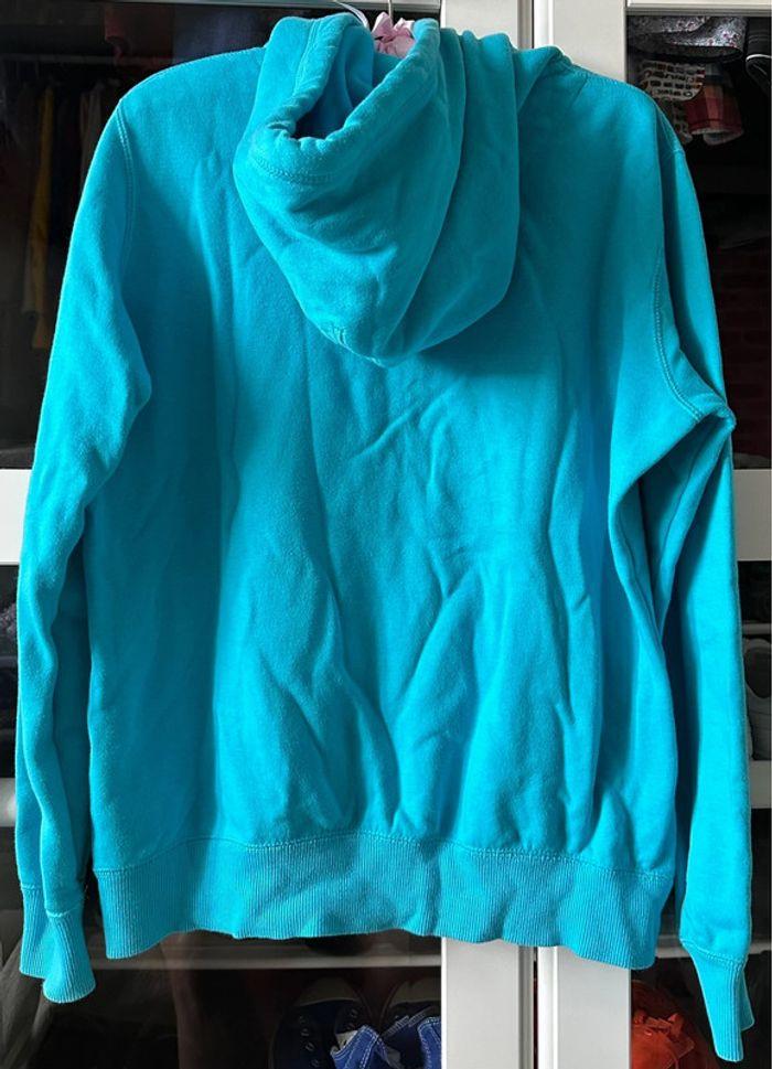 Veste polaire à capuche turquoise - photo numéro 2