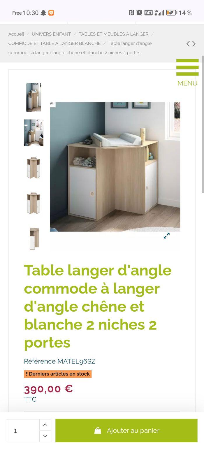 Table a langer d'angle