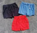 Lot 3 shorts, coton, léger, 18/24mois