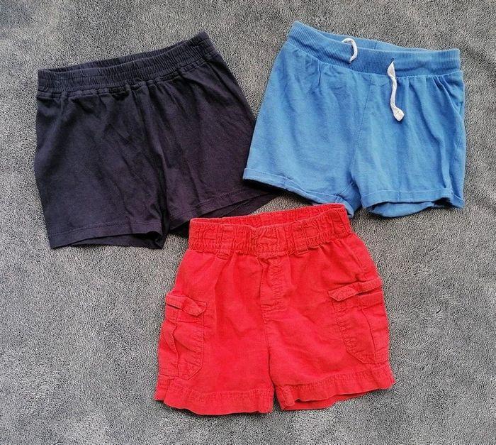 Lot 3 shorts, coton, léger, 18/24mois - photo numéro 1