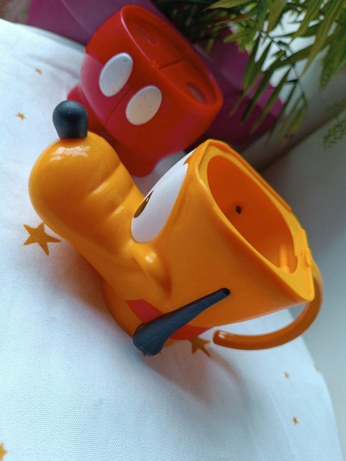 Disney Pluto viewer Mickey jumelle tasse plastique tête face Nestlé Mcdo McDonald's 1999 1992 - photo numéro 3