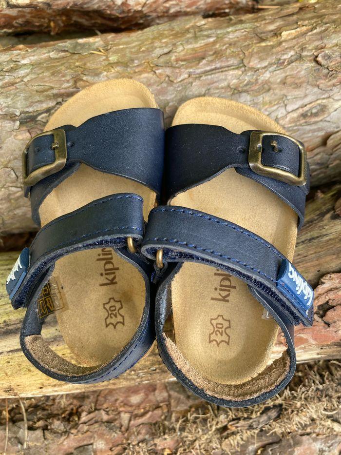 Sandales à scratch en cuir marine Kipling Fabio 20 Navy - photo numéro 6