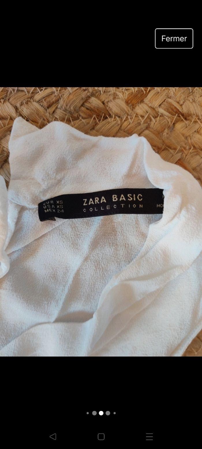 Ensemble Zara débardeur blanc ouvert dos jupe noire rétro taille haute taille 34 - photo numéro 7