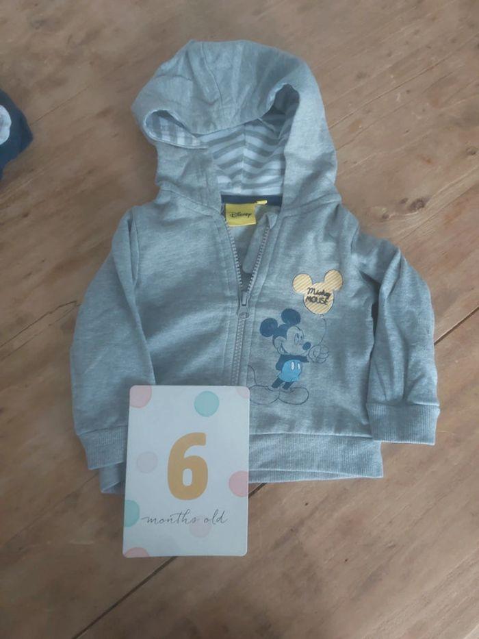 Gilet gris mickey disney 6mois - photo numéro 1