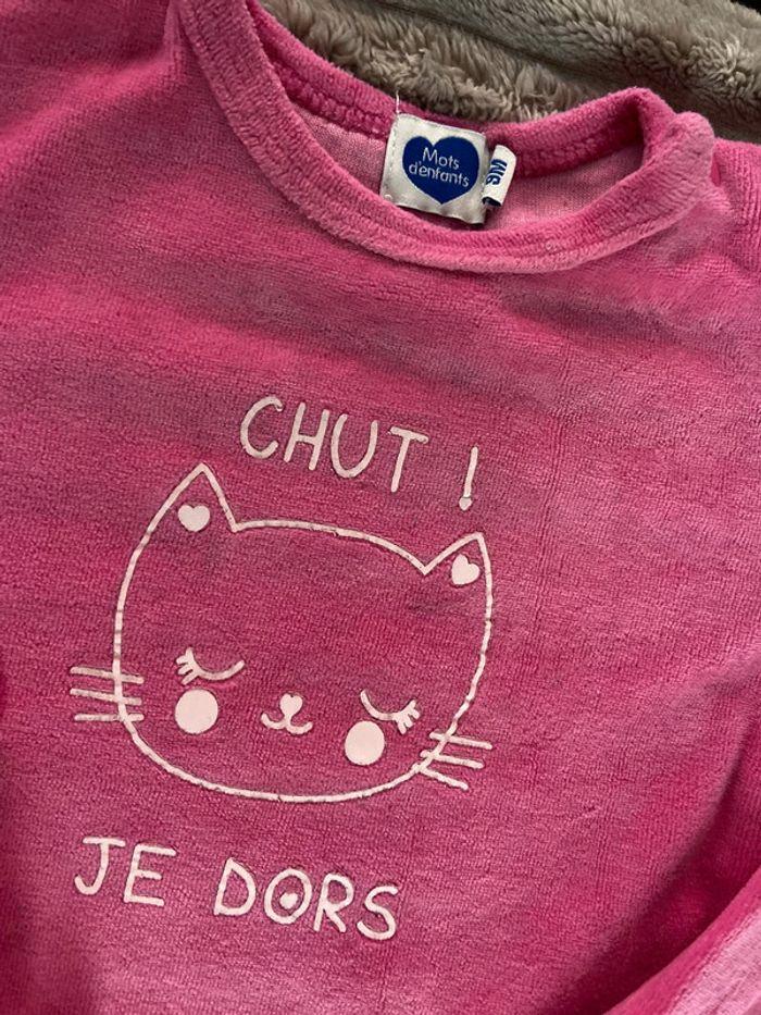 Pyjama deux pièces 9 mois fille mots d’enfants - photo numéro 3